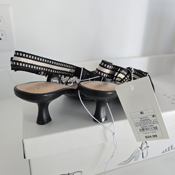 A New Day Milan Heels Black Kitten Heel Size 6.5 New With Tags - Picture 4 of 6